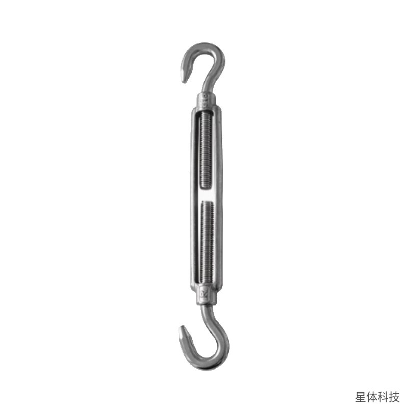 304不锈钢花篮螺丝 开体花篮螺栓 钩钩式 紧线器 收紧器 钢丝绳拉紧器 索具调节螺栓 五金配件 银色图片4