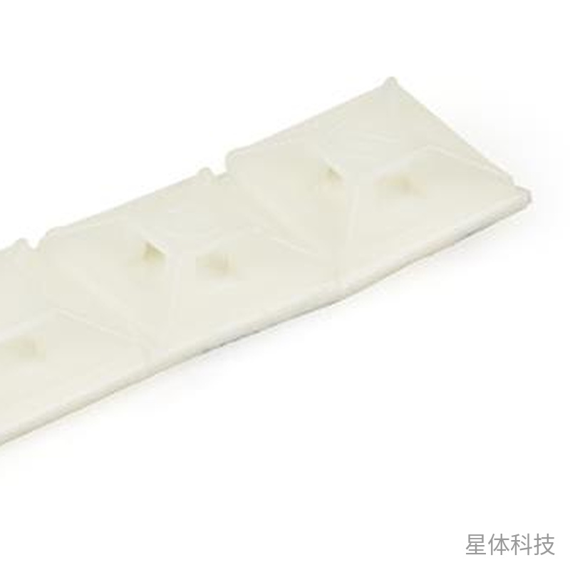 白色PA66粘贴式扎带固定座 13×13毫米 100件单包图片3