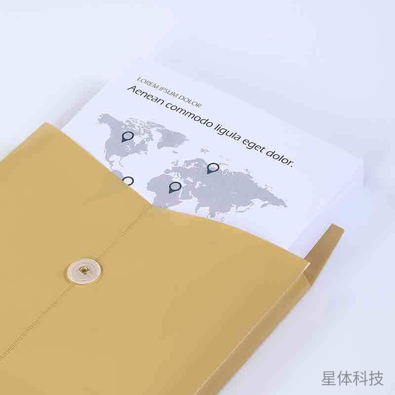 PP档案袋 牛皮纸色、12只/包图片2