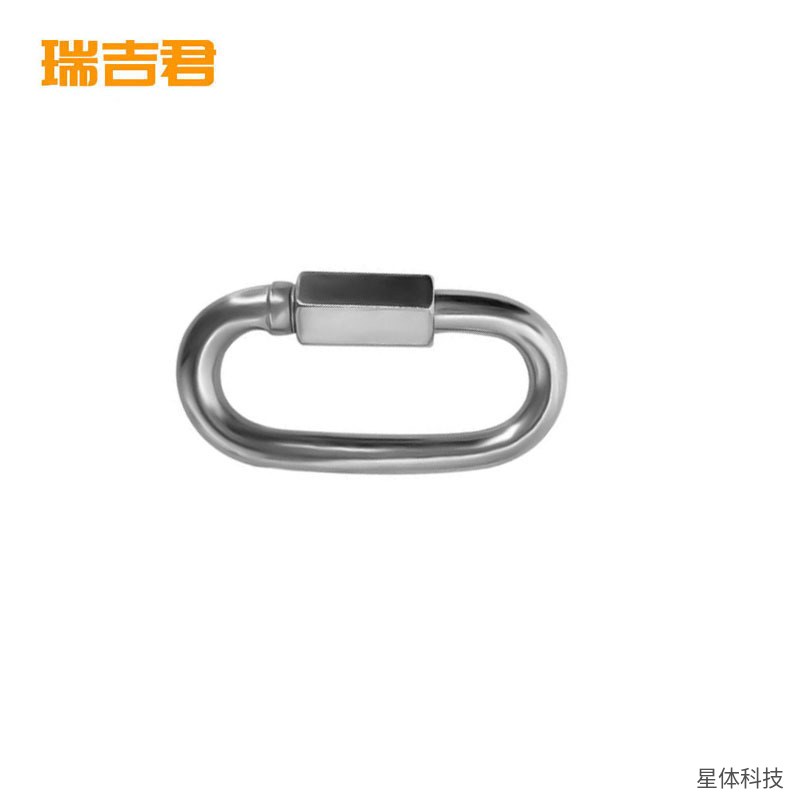 304不锈钢快速连接环 M3.5 弹簧扣 保险安全扣 链条连接扣 螺纹锁扣 索具配件 户外挂扣 银色图片4