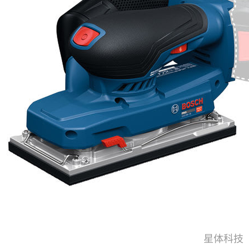 充电式平板砂光机 无刷木工表面打磨工具 18V 182×92mm底板图片3
