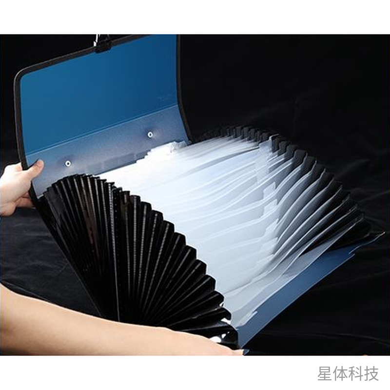 PP手提风琴包 A4蓝色26格 单个 XT-E222图片2