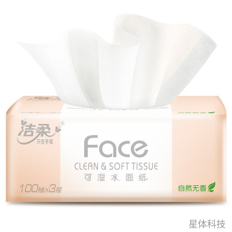 Face自然无香抽纸 3层100抽×24包 整箱装图片2