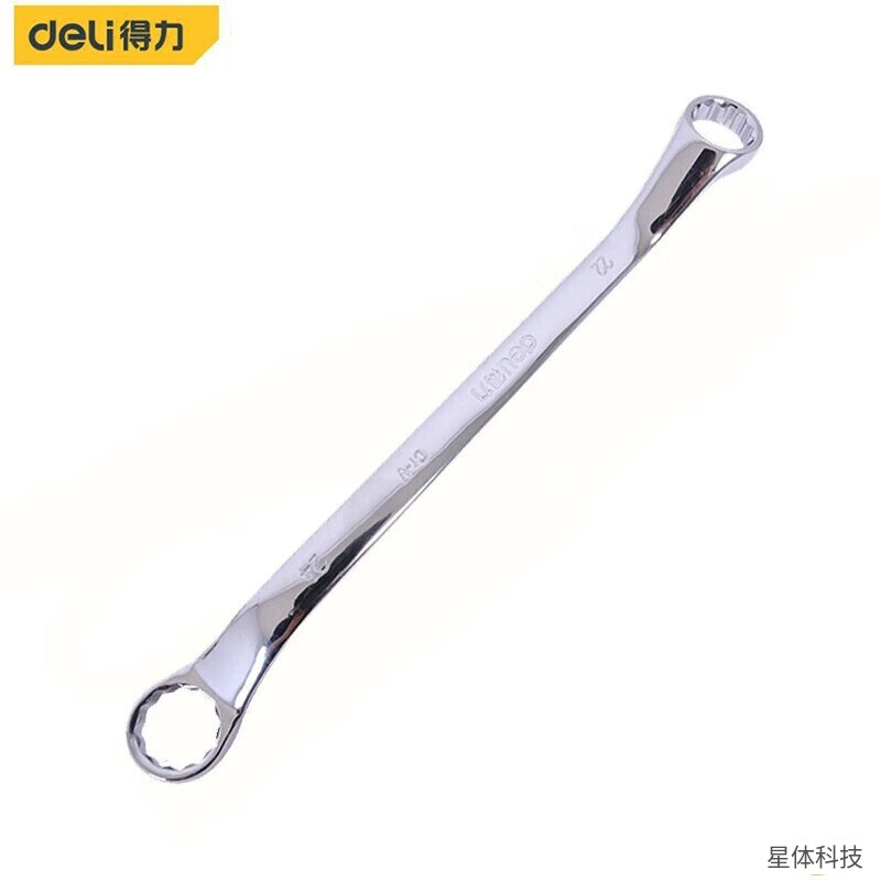 得力 镜面双梅花扳手 24×27毫米 双头梅花扳手 汽修机修工具 镜面抛光扳手 手动扳手 维修板子 五金工具图片4