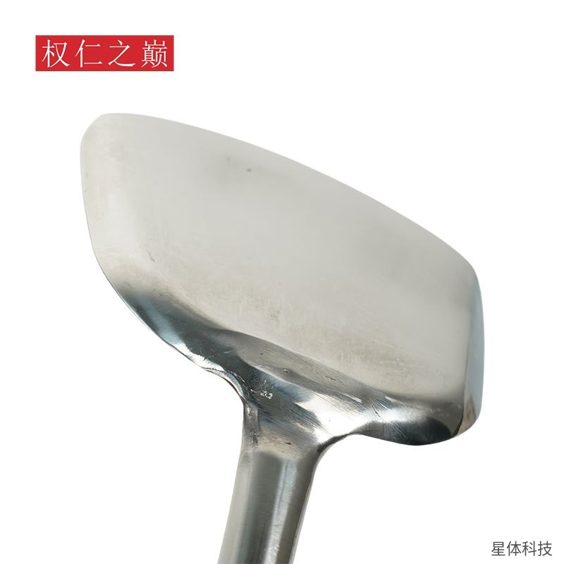 不锈钢锅铲 长48.5厘米 木柄锅铲 炒菜铲 长柄锅铲 炒勺铲 厨房铲子 家用锅铲 炊具 银色图片4