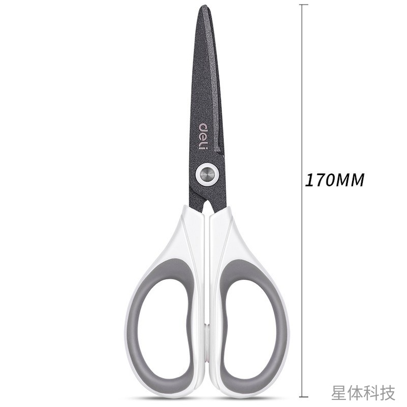 170mm防粘不锈钢剪刀 单把装图片2