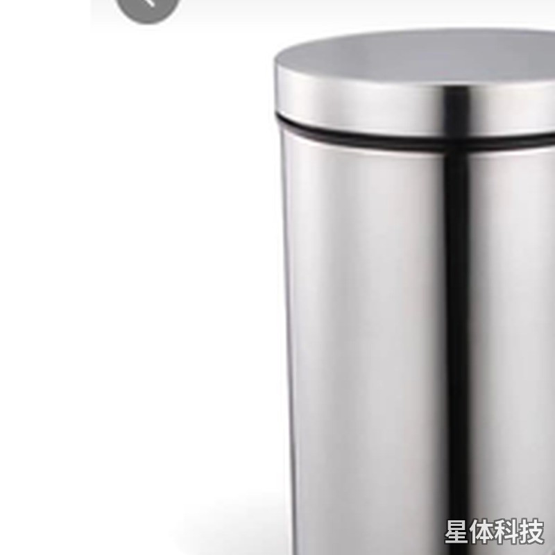不锈钢脚踏垃圾桶 12L 带盖缓降 静音脚踏图片2