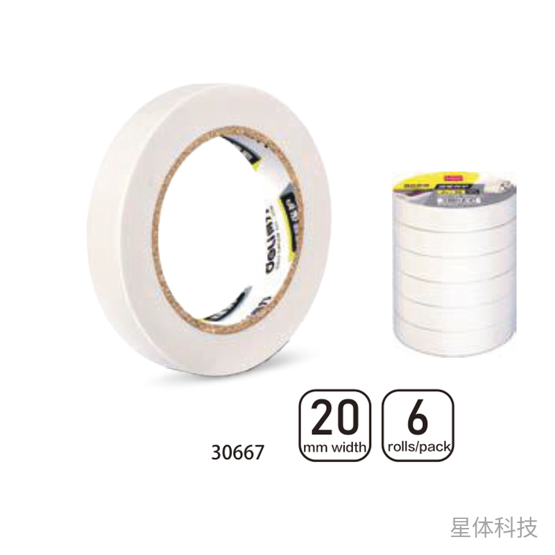 美纹纸胶带 20mm×20y 纸基材6卷筒装图片2