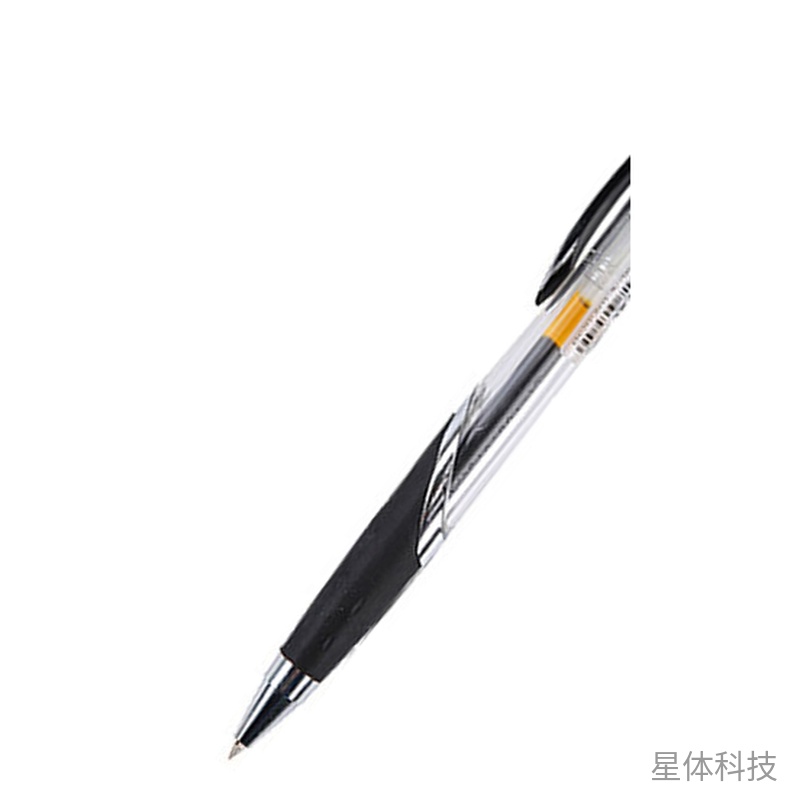 黑色0.5mm按动中性笔 办公签字 单支装图片2