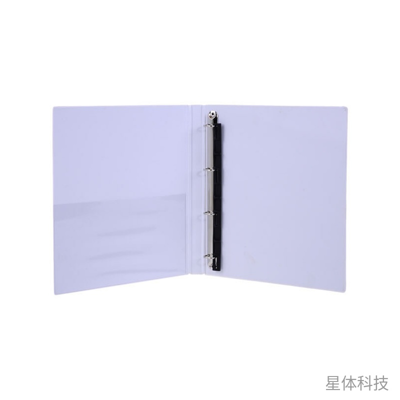 A4四孔D型活页文件夹 三面插袋资料夹 白色 单个图片3