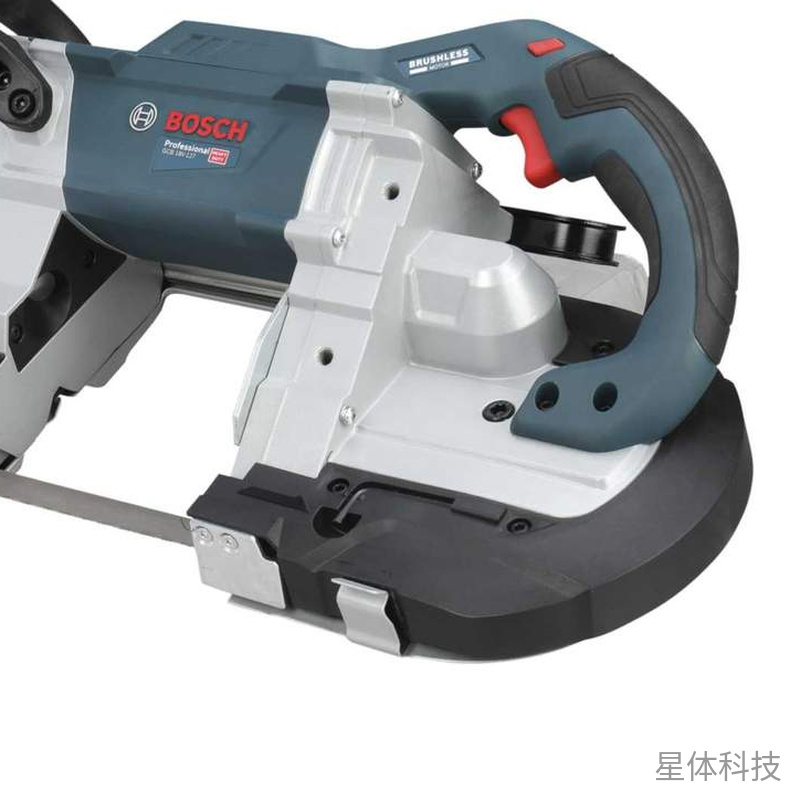 无绳金属带锯 18V无刷电动管材型材切割工具 127mm切割能力图片3