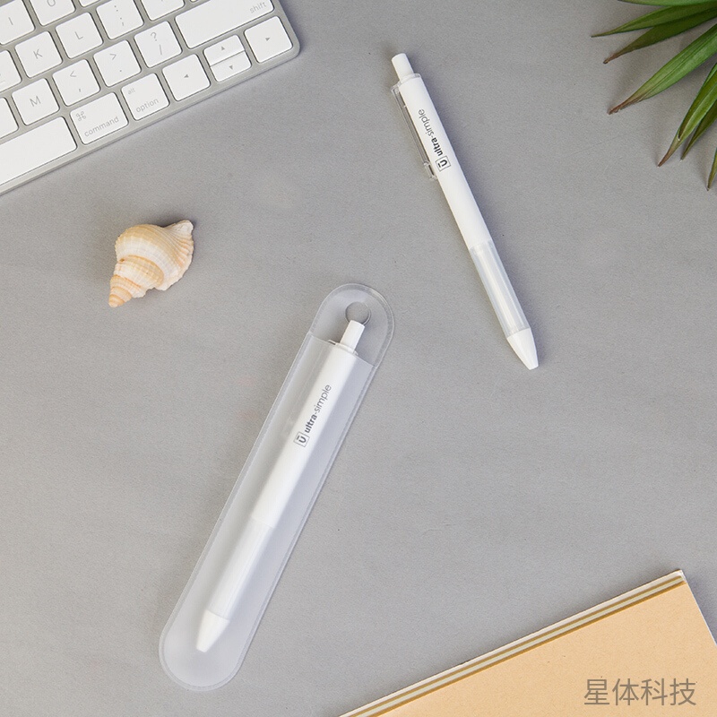 黑色0.5mm按动中性签字笔 5支装图片3