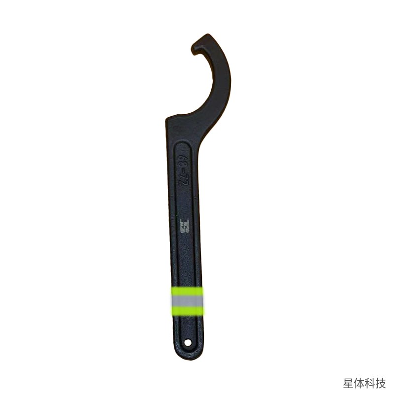 波斯 荧光系列钩形扳手 适用68-72毫米 钩扳手 圆螺母扳手 月牙扳手 勾头扳手 碳钢扳手 五金手动工具 黑色图片5