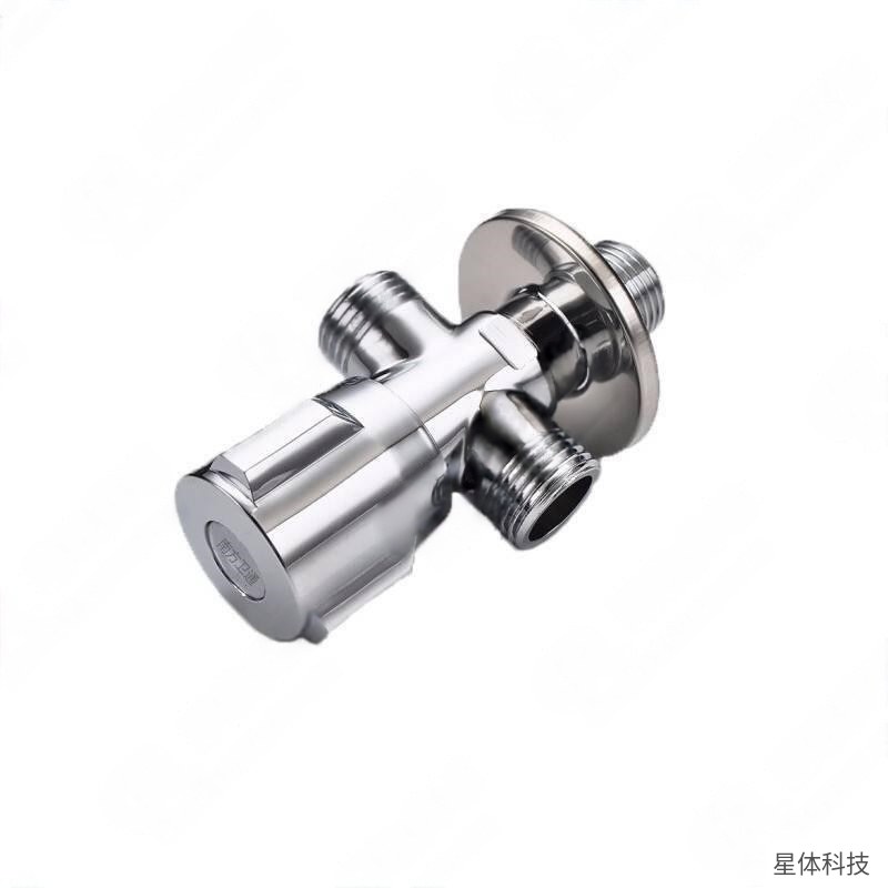 全铜三通角阀 4分 一进二出 加厚三角阀 止水阀 镀铬 双用角阀 三角阀门 一分二角阀 卫浴进水阀图片2
