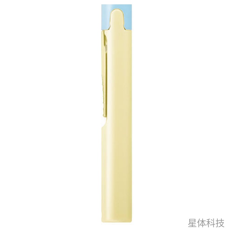 笔式便携剪刀 随身收纳剪 浅蓝黄色 单把图片3