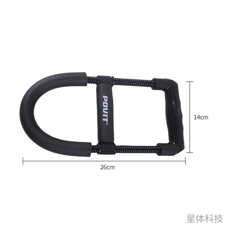 弹簧式腕力训练器 26×14厘米泡棉支撑 黑色单个图片3