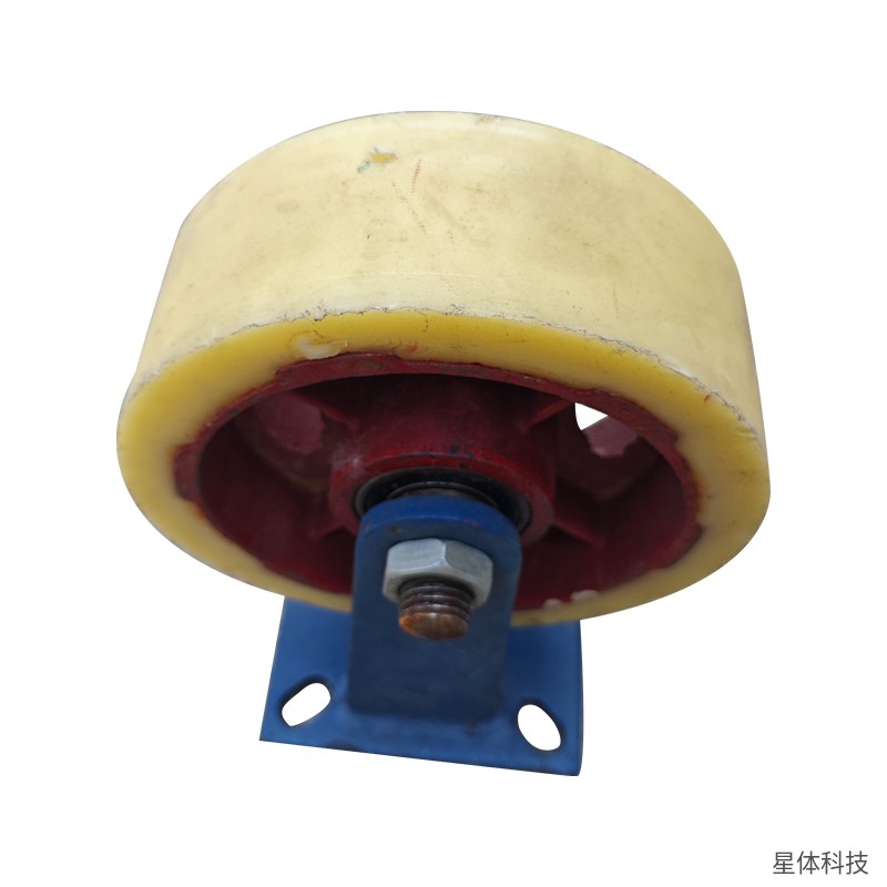 定向轮 3寸 尼龙脚轮 平板定向脚轮 固定方向轮 工业脚轮 推车轮子 设备移动轮 货架脚轮 米白色图片5