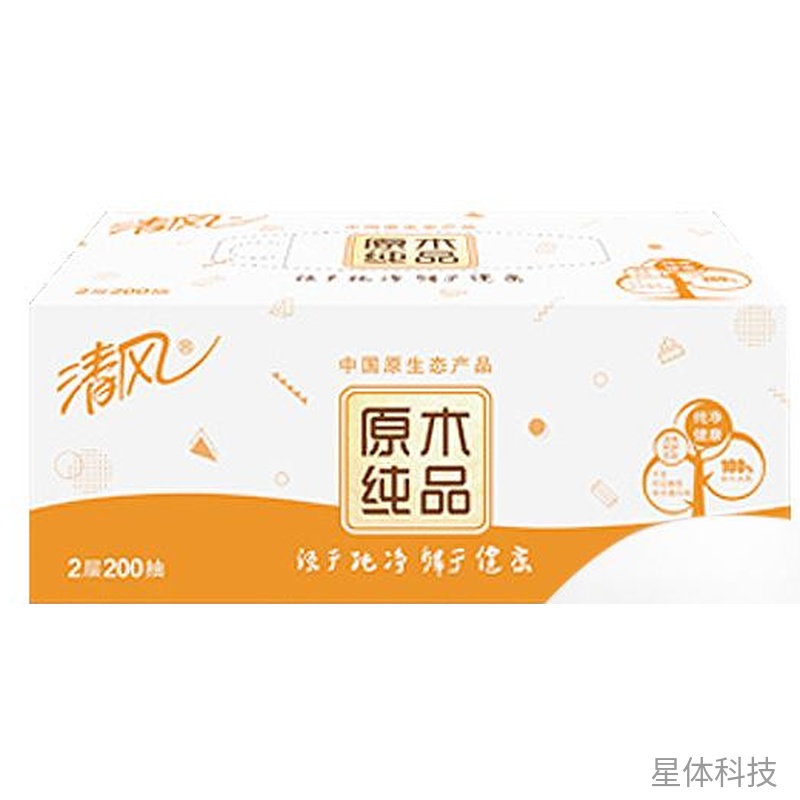 原木纯品盒装面巾纸 2层200抽×3盒 XT-E212图片3