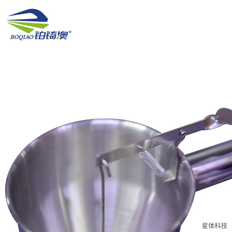 不锈钢带架锥形漏斗 27×25厘米 酱料分装漏斗 面糊漏斗 定量分装器 带支架漏斗 后厨烘焙工具图片4