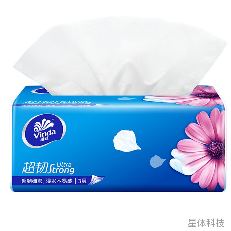 超韧3层130抽软抽面巾纸 24包整箱装 M码图片2
