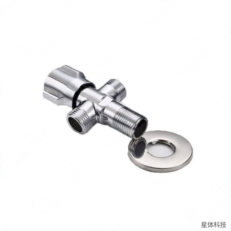 全铜三通角阀 4分 一进二出 加厚三角阀 止水阀 镀铬 双用角阀 三角阀门 一分二角阀 卫浴进水阀图片3