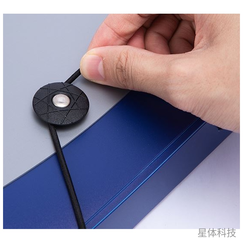 A4蓝色绳扣风琴包 文件分类收纳袋 单个装图片3