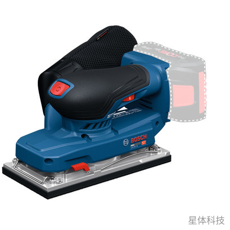 充电式平板砂光机 无刷木工表面打磨工具 18V 182×92mm底板图片2