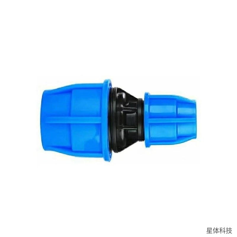 PE变径快速接头 75×50毫米 大小头 异径直接 PE管快接 给水管件 卡接式管接头 蓝帽快速接头 管道连接件图片2