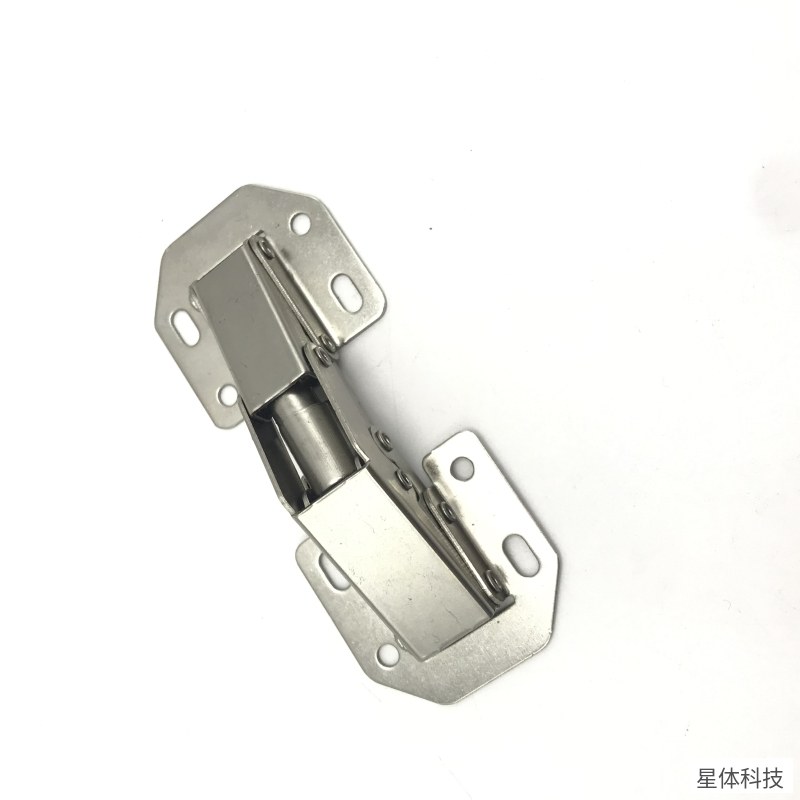 明装桥式合页 3寸 青蛙铰链 无缓冲 不锈钢合页 柜门铰链 橱柜合页 衣柜铰链 家具五金配件 银色图片4