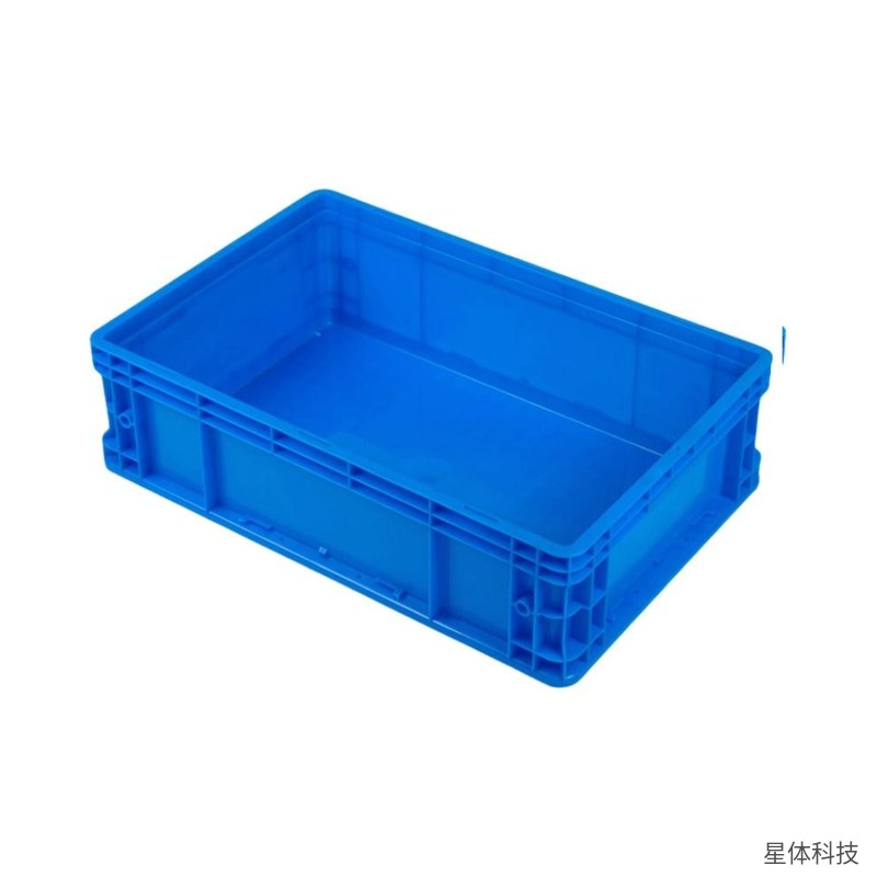 加厚周转收纳箱 600×400×175毫米 无盖物流箱 仓库零件箱 蓝色 塑料周转箱 物料箱 物流周转筐 工具箱图片5