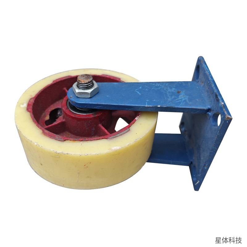 定向轮 3寸 尼龙脚轮 平板定向脚轮 固定方向轮 工业脚轮 推车轮子 设备移动轮 货架脚轮 米白色图片3