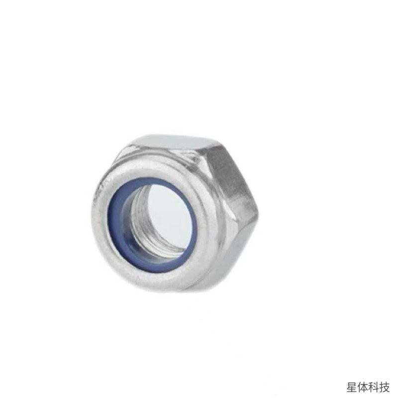 尼龙自锁防松螺母 4.8级 自锁螺母 防松螺母 尼龙锁紧螺母 六角螺母 锁紧螺帽 五金紧固件 银色图片4