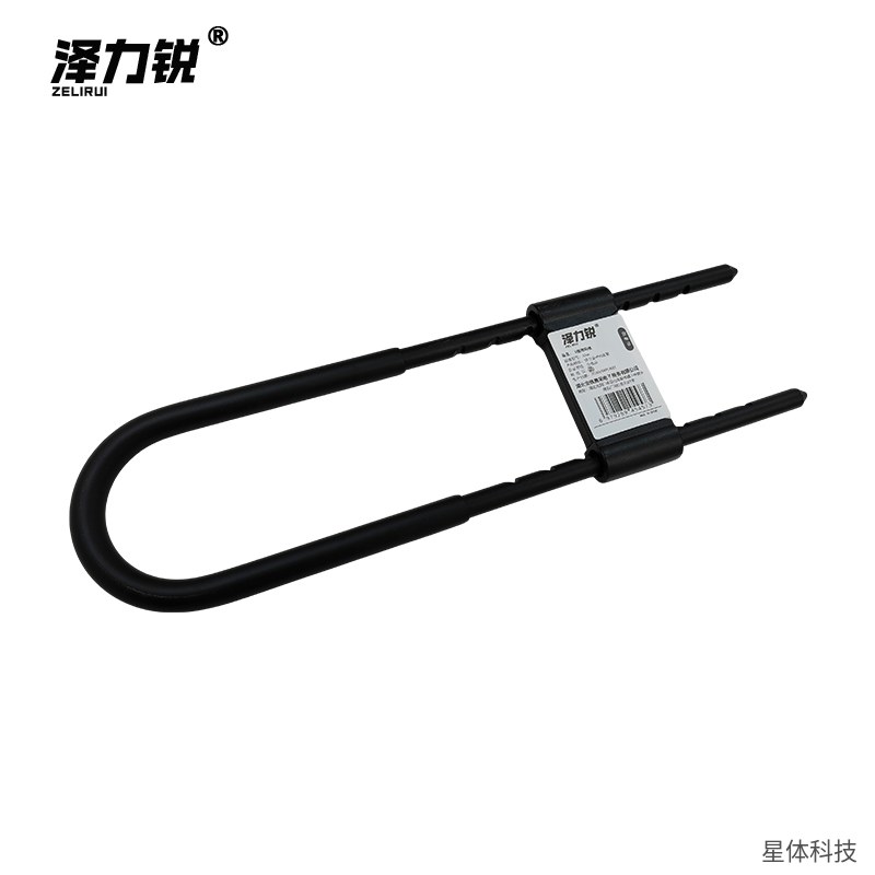 U型密码锁 42厘米 U形锁 双开门锁 商铺门锁 把手门锁 免钥匙密码锁 门把手锁 锌合金锁 黑色图片2