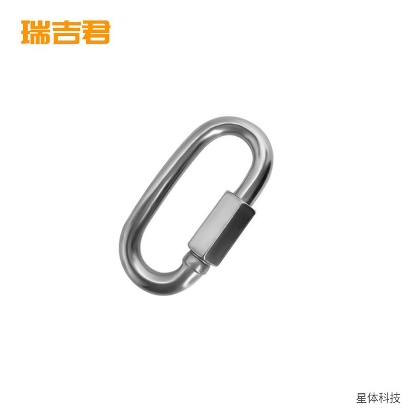 304不锈钢快速连接环 M3.5 弹簧扣 保险安全扣 链条连接扣 螺纹锁扣 索具配件 户外挂扣 银色图片2