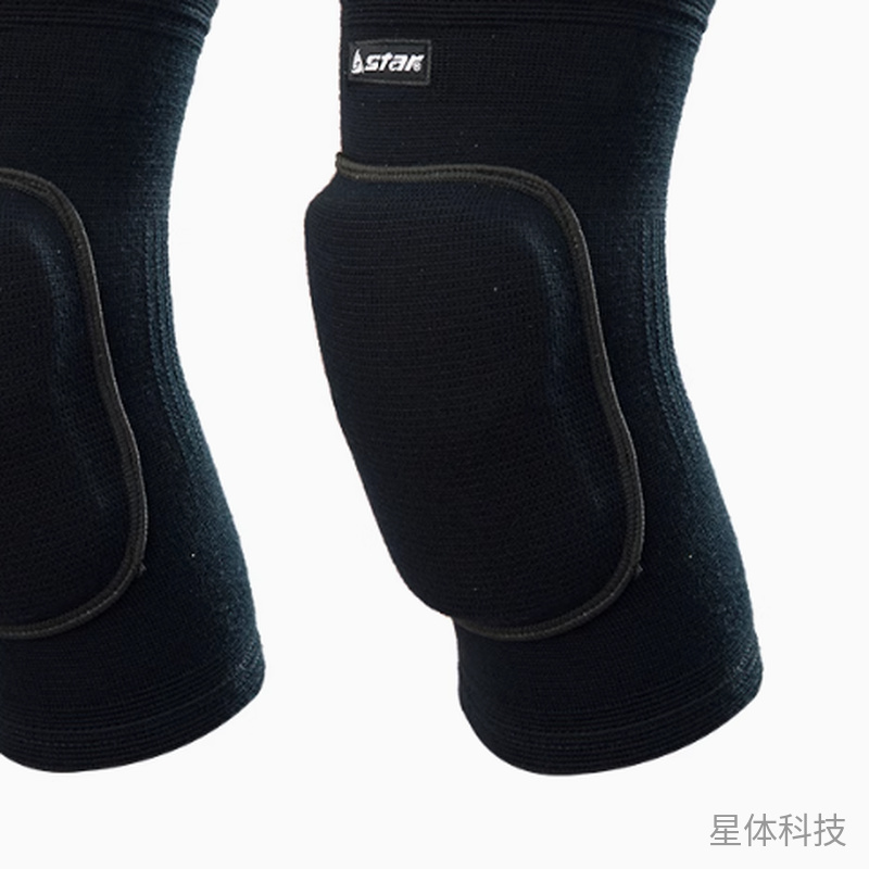排球运动护膝 中号乳胶海绵填充 黑色单对图片3