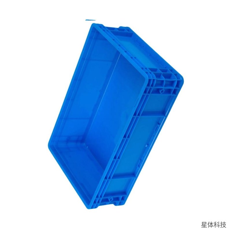 加厚周转收纳箱 600×400×175毫米 无盖物流箱 仓库零件箱 蓝色 塑料周转箱 物料箱 物流周转筐 工具箱图片4