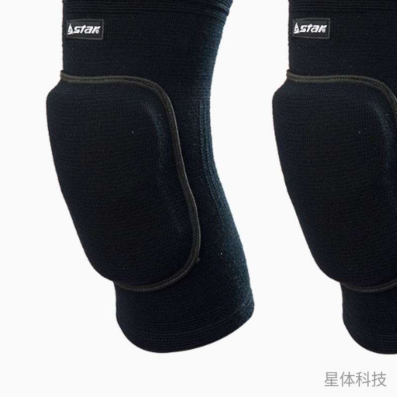 排球运动护膝 中号乳胶海绵填充 黑色单对图片2
