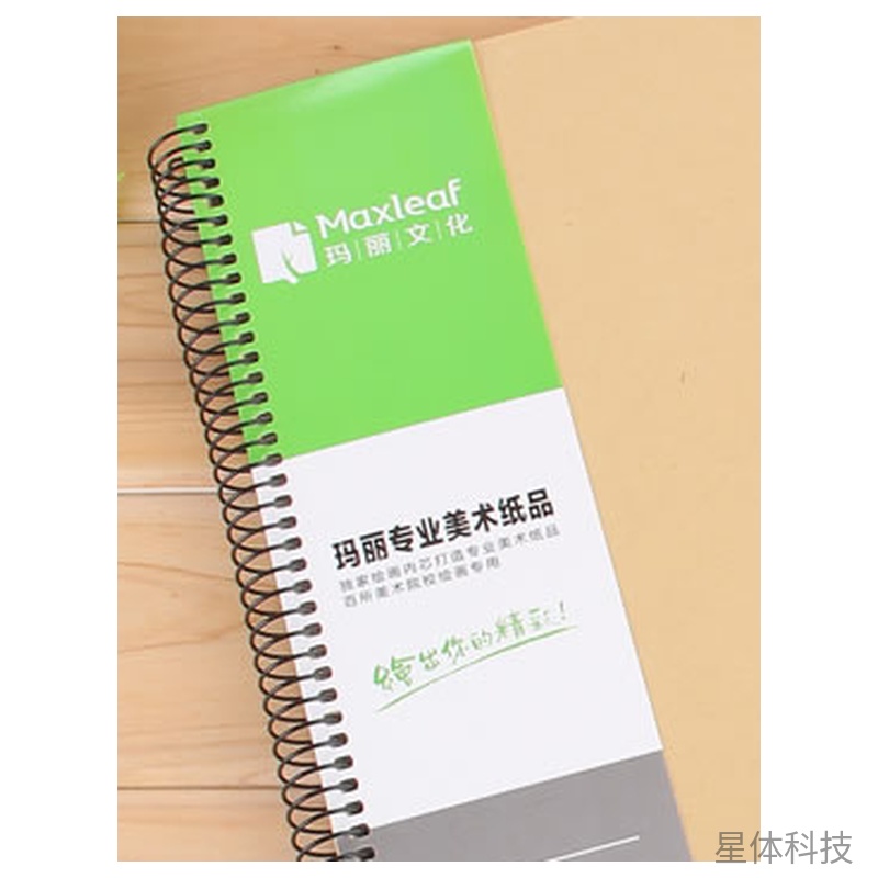 A3硬纸板封面侧翻素描本 40张线圈绘画本 单本图片3