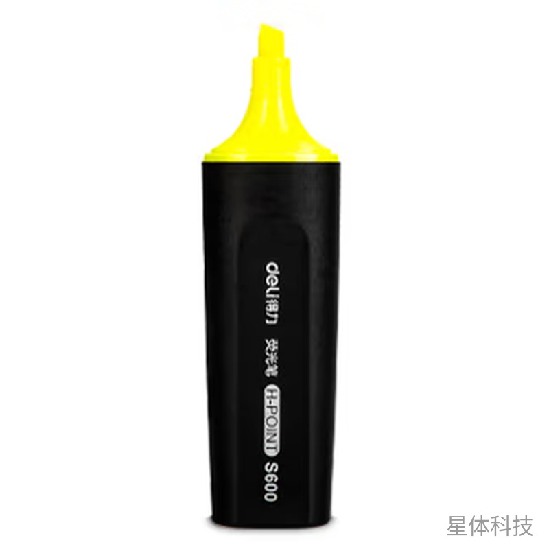 黄色荧光笔 斧式1–4mm 10支盒装图片2