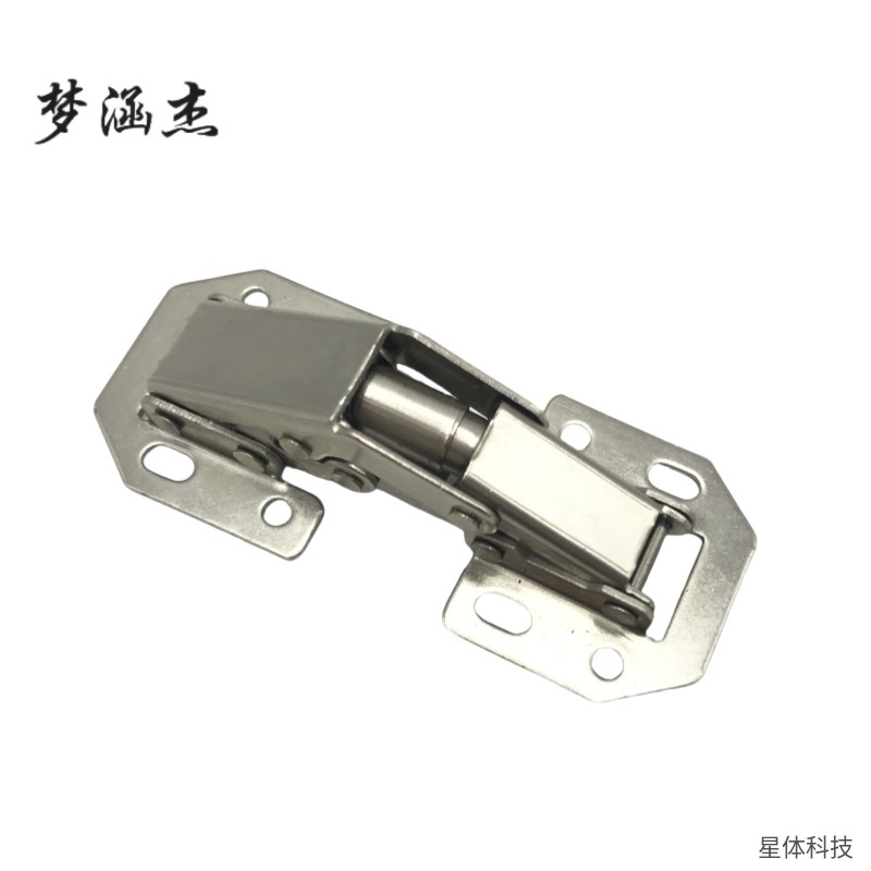明装桥式合页 3寸 青蛙铰链 无缓冲 不锈钢合页 柜门铰链 橱柜合页 衣柜铰链 家具五金配件 银色图片3