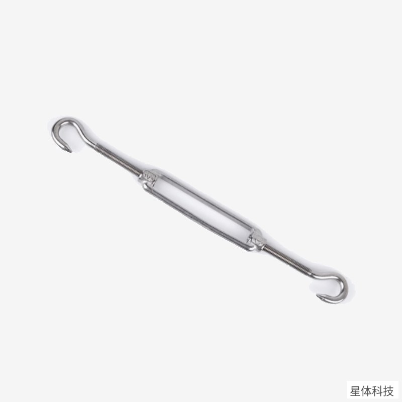 304不锈钢花篮螺丝 开体花篮螺栓 钩钩式 紧线器 收紧器 钢丝绳拉紧器 索具调节螺栓 五金配件 银色图片3