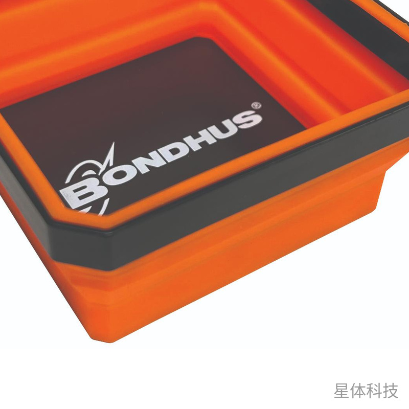方形折叠式磁性零件托盘 100×100×50毫米 一组图片2