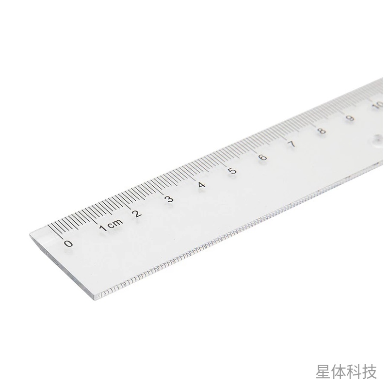 60cm透明塑料直尺 绘图测量尺 单把图片3