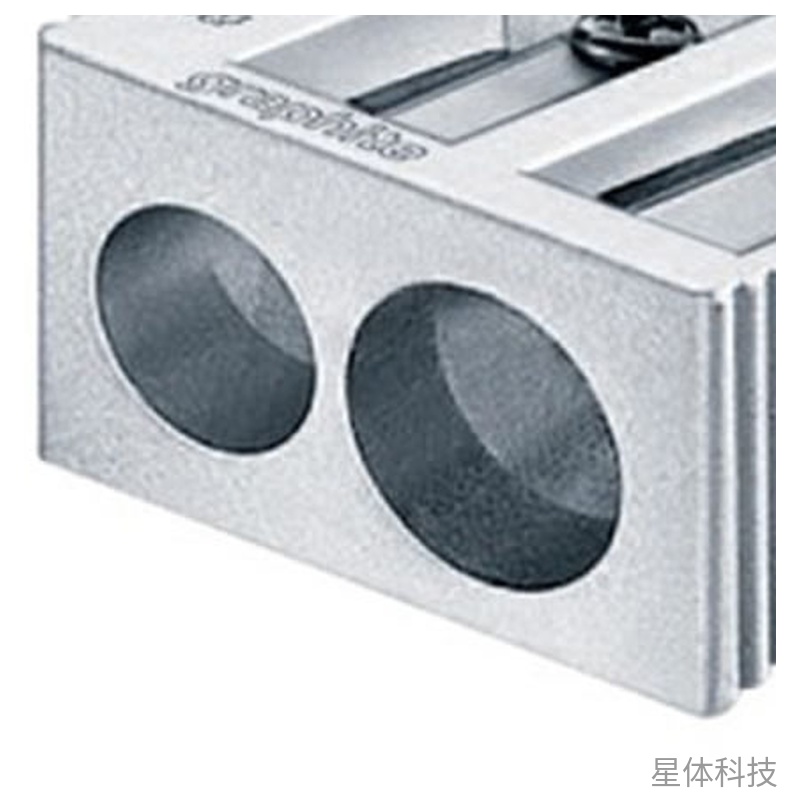 双孔金属外壳手动削笔器 铅笔卷笔刀 单个图片2