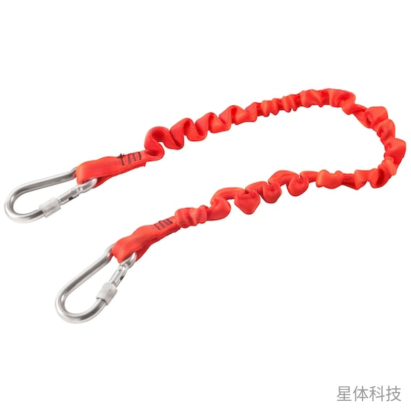 工具防坠连接绳 双锁扣工具系绳 拉伸绳长1.2米