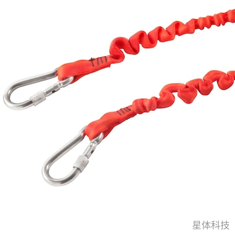 工具防坠连接绳 双锁扣工具系绳 拉伸绳长1.2米图片2