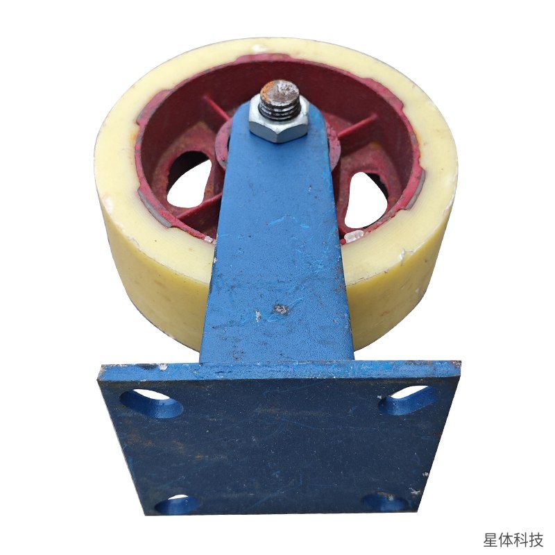 定向轮 3寸 尼龙脚轮 平板定向脚轮 固定方向轮 工业脚轮 推车轮子 设备移动轮 货架脚轮 米白色图片4