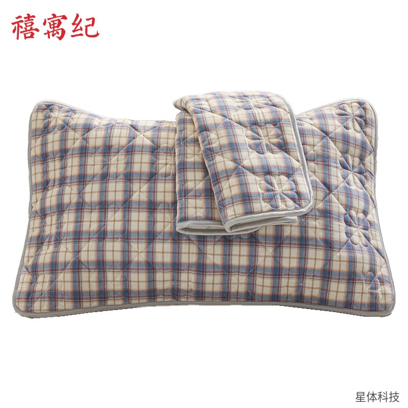 印花格子枕巾 50×80厘米 柔软枕头巾 枕头盖巾 家用宿舍 酒店客房枕巾 床上用品 单条装图片3