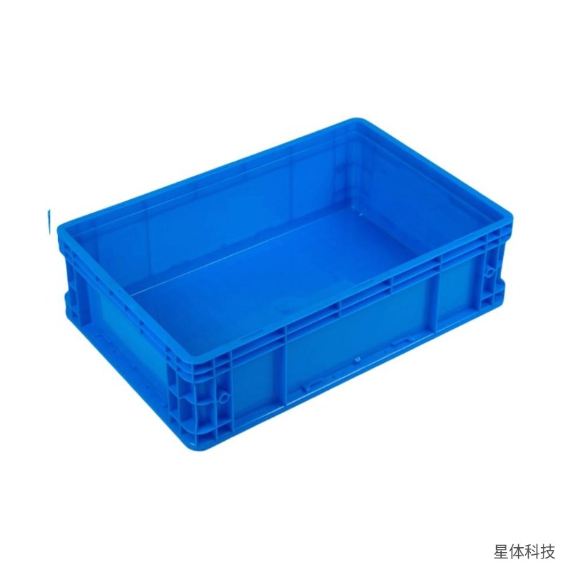加厚周转收纳箱 600×400×175毫米 无盖物流箱 仓库零件箱 蓝色 塑料周转箱 物料箱 物流周转筐 工具箱图片3