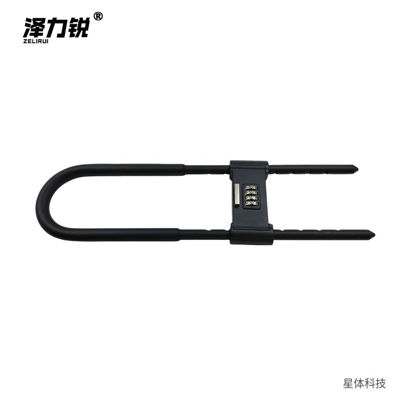 U型密码锁 42厘米 U形锁 双开门锁 商铺门锁 把手门锁 免钥匙密码锁 门把手锁 锌合金锁 黑色图片4